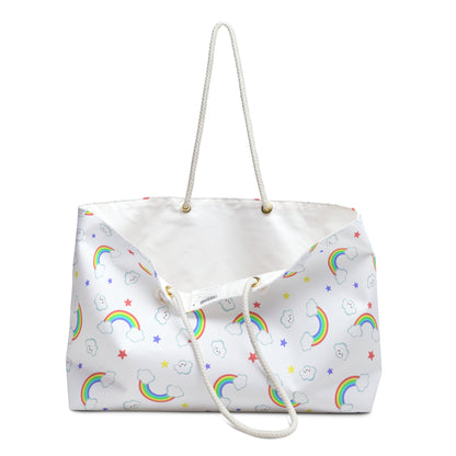 Rainbow Smiles & Stars Weekender Bag