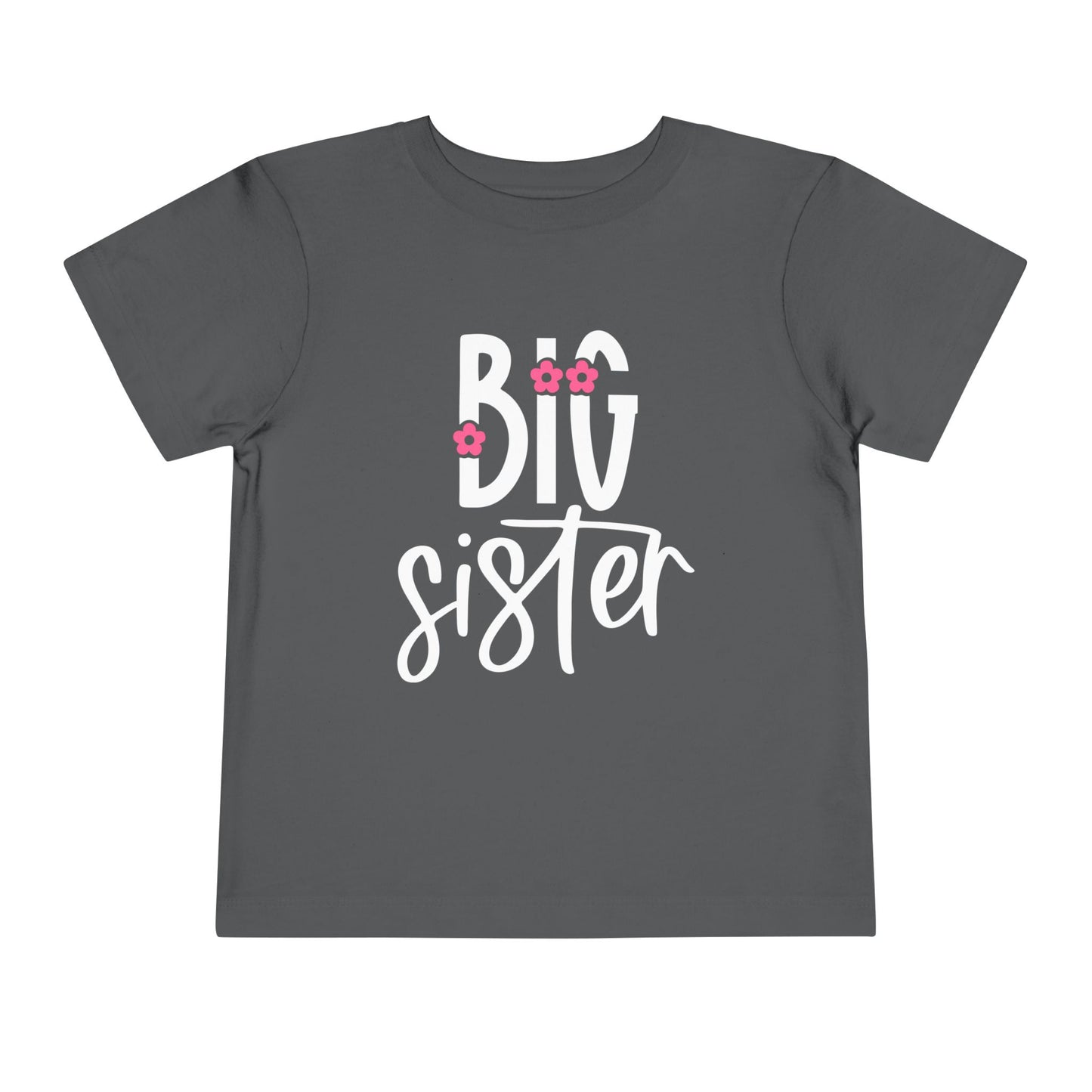 Big Sister (Pink Flowers) Toddler Tee