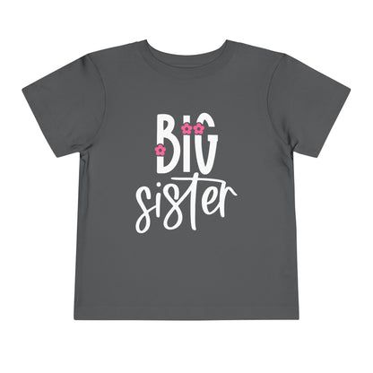 Big Sister (Pink Flowers) Toddler Tee