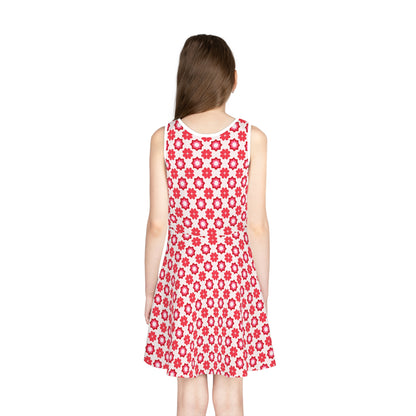 Scarlet Star Garden Girls' Sleeveless Sundress