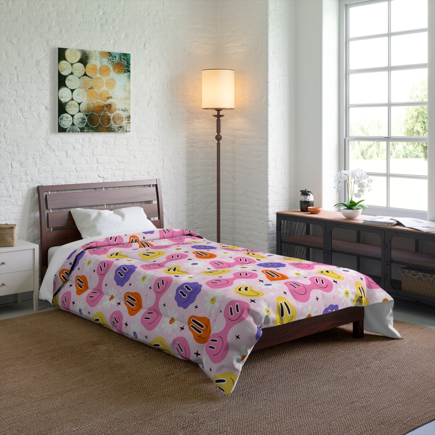 Whimsical Smiley Faces Comforter