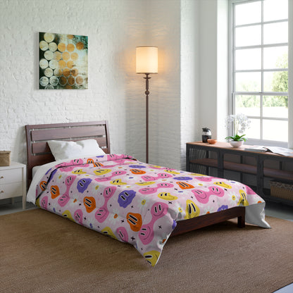 Whimsical Smiley Faces Comforter