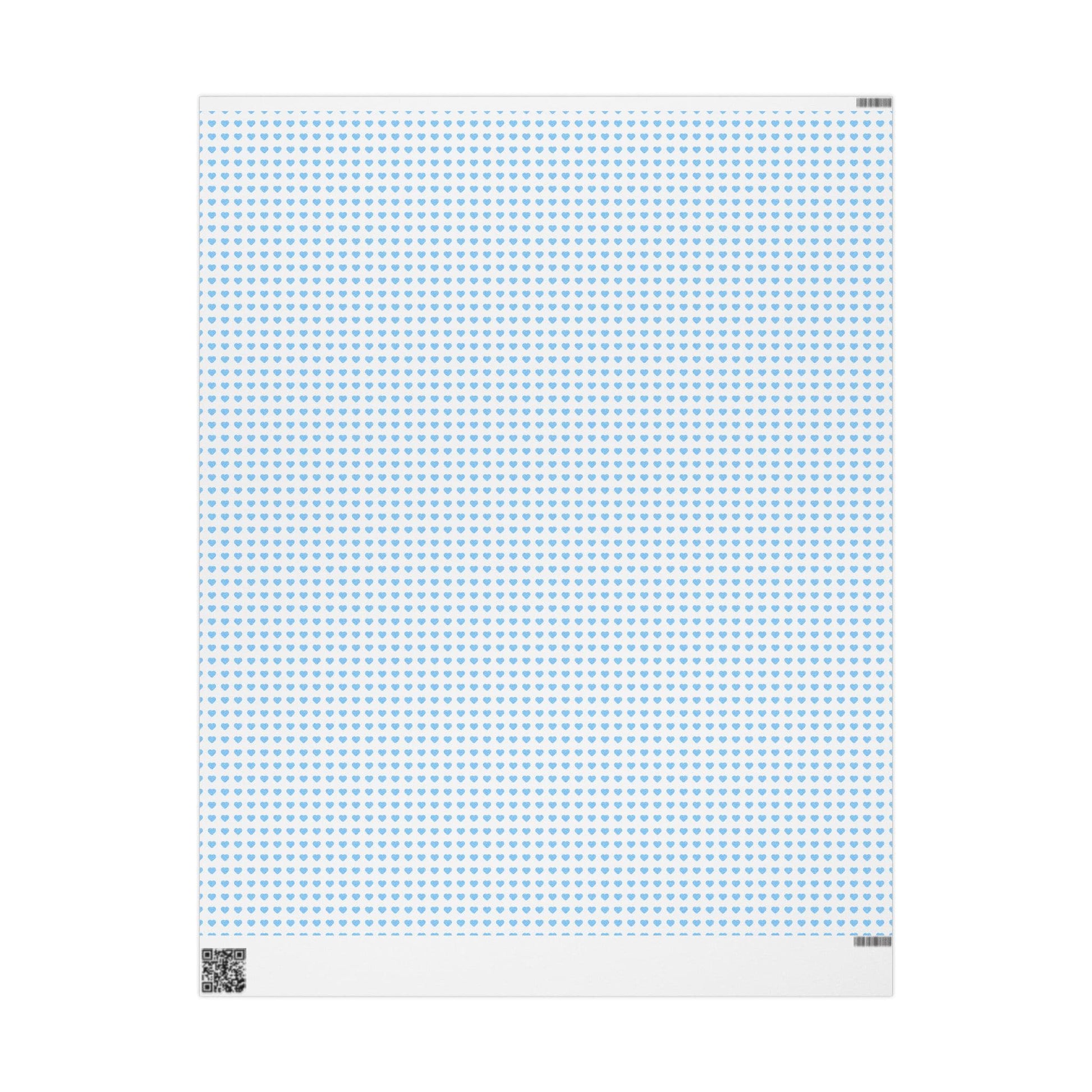Powder Blue Sweethearts Wrapping Paper