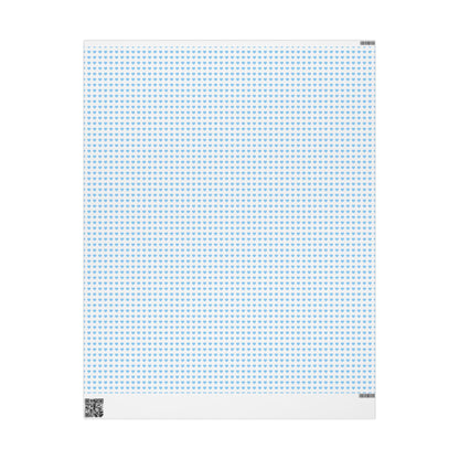 Powder Blue Sweethearts Wrapping Paper