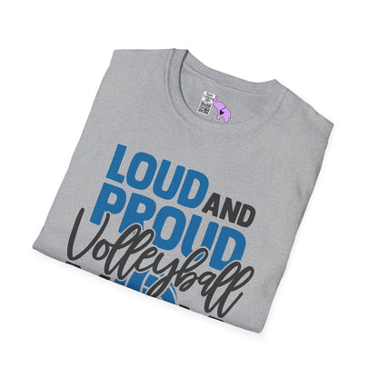 Loud and Proud Volleyball Mom Adult T-shirt