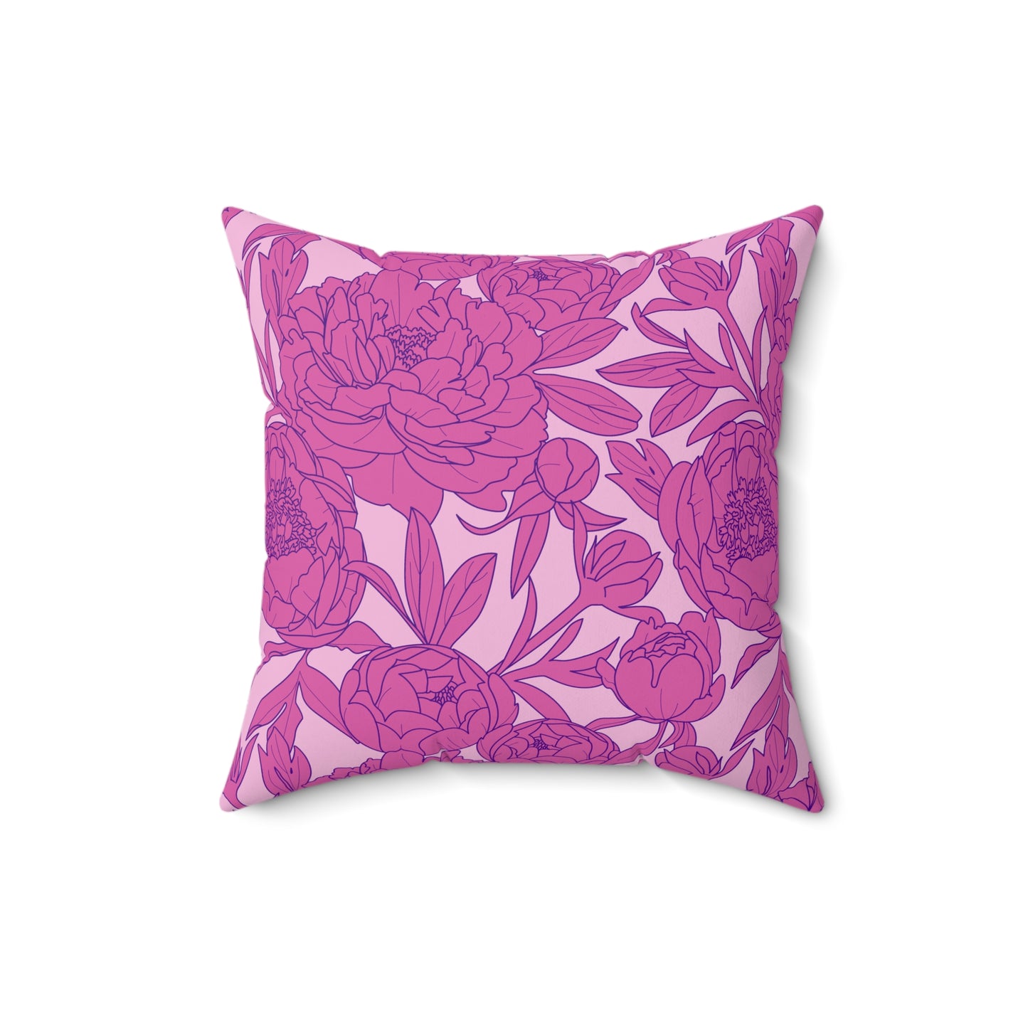 Blush Peony Garden Throw Pillow