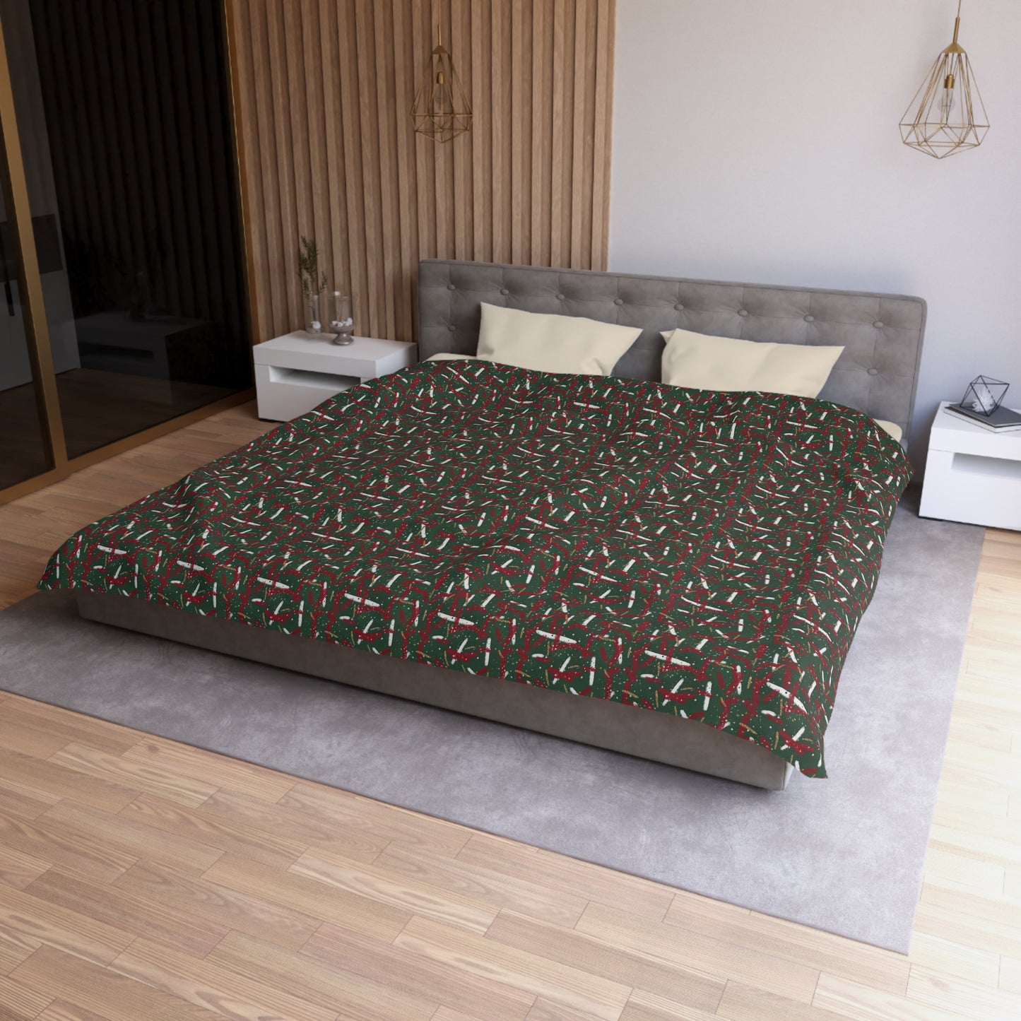 Holiday Brushstrokes Microfiber Duvet Cover