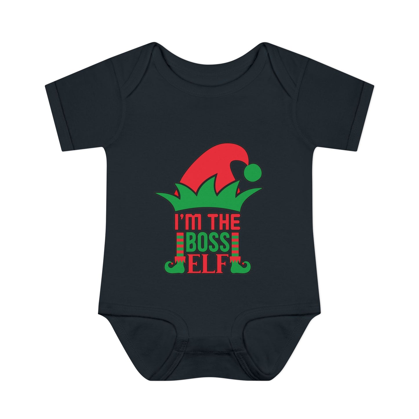 I'm The Boss Elf Infant Baby Rib Bodysuit