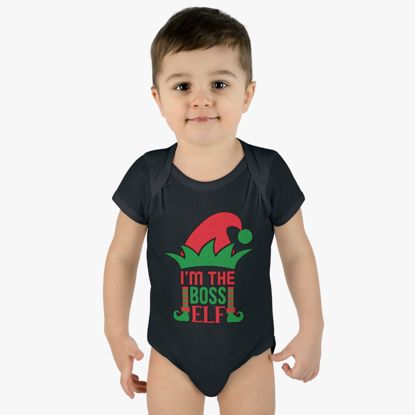 I'm The Boss Elf Infant Baby Rib Bodysuit