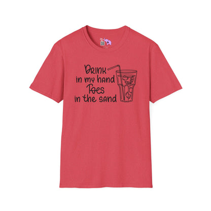 Drink In My Hand Toes In The Sand Adult T-shirt