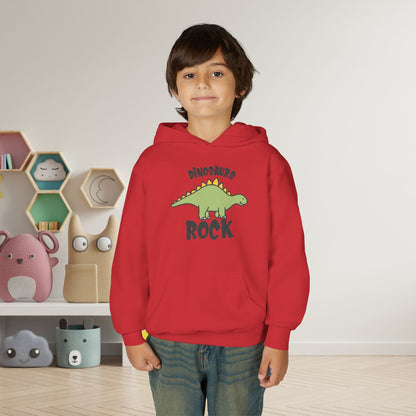 Dinosaurs Rock Youth Heavy Blend Hoodie
