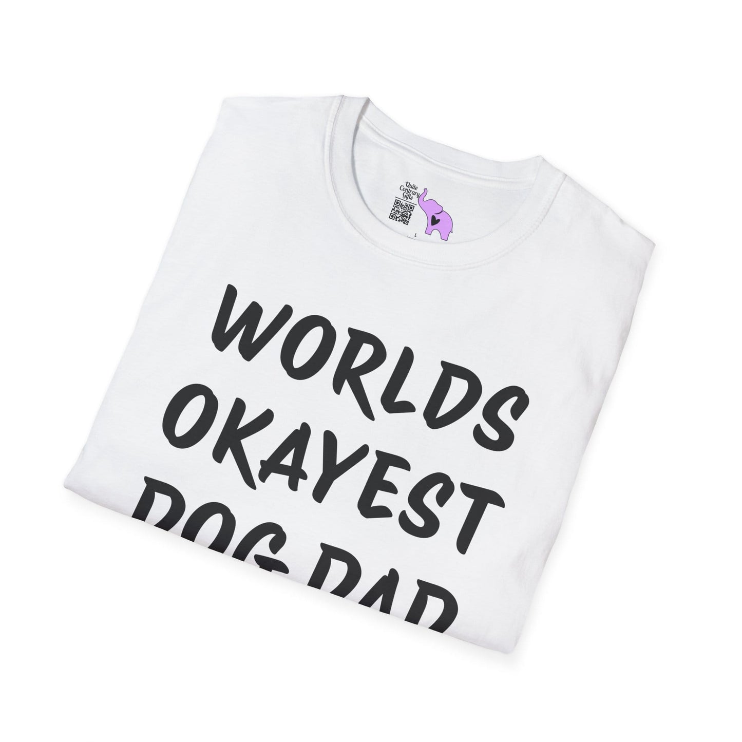 Worlds Okayest Dog Dad Adult T-shirt