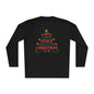 Joy Love Peace Believe Christmas Adult Long Sleeve Tee