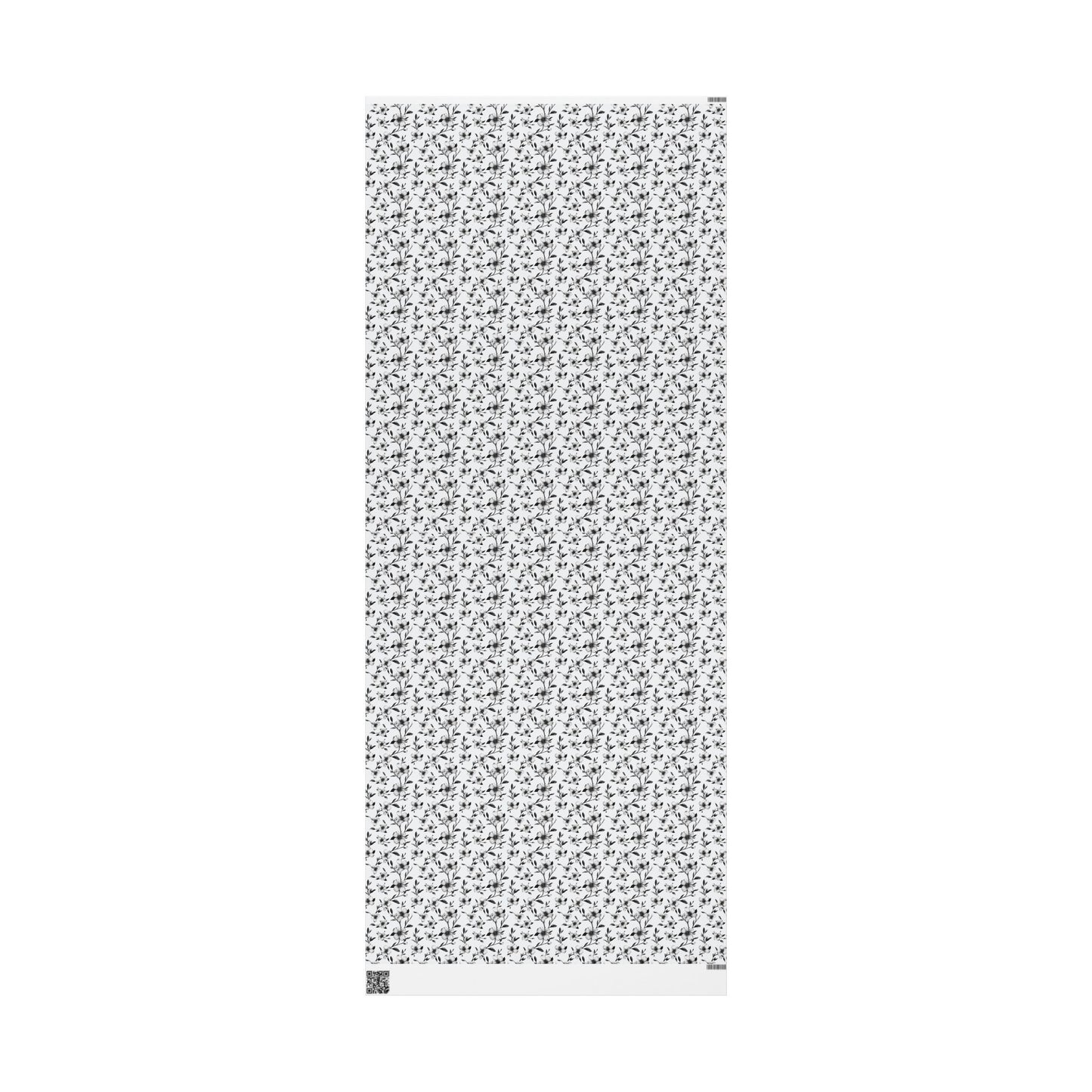 Black & White Five Petal Floral Gift Wrap for All Occasions