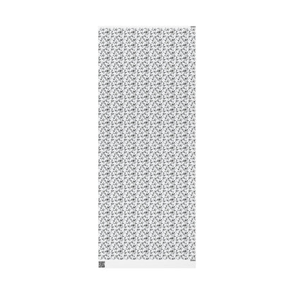 Black & White Five Petal Floral Gift Wrap for All Occasions