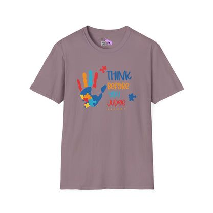 Think Before You Judge Autism Awarness Adult T-shirt