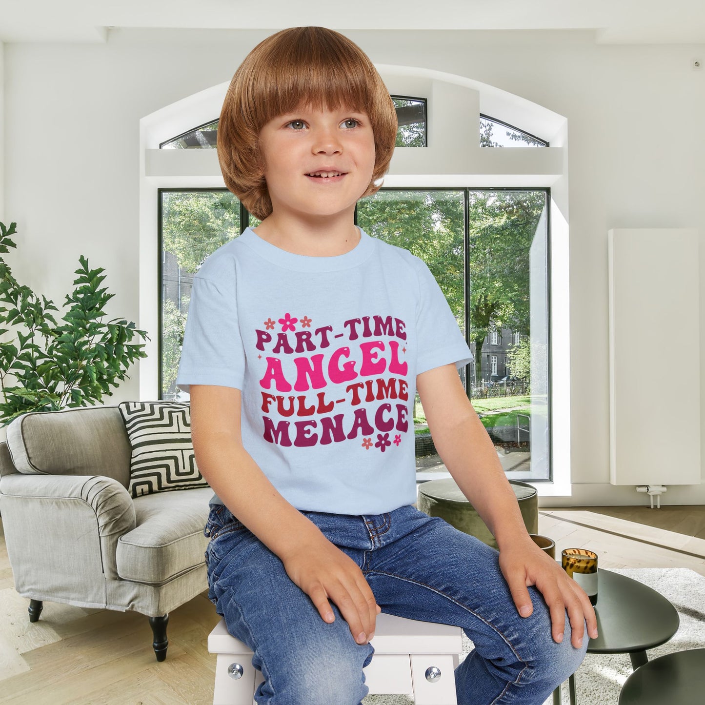 Part Time Angel Full Time Menace  Heavy Cotton™ Toddler T-shirt