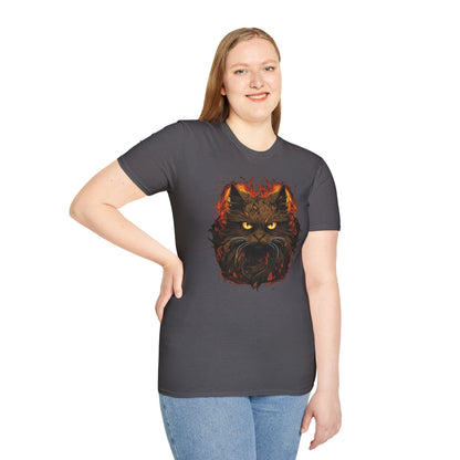 Creepy Black Cat T-shirt