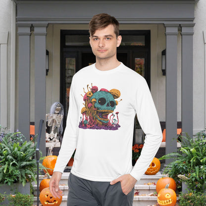 Creepy Mushroom Skull Adult Long Sleeve Tee
