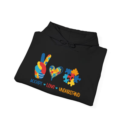 Accept Love Understand (Autism) Heavy Blend™ Hooded Sweatshirt