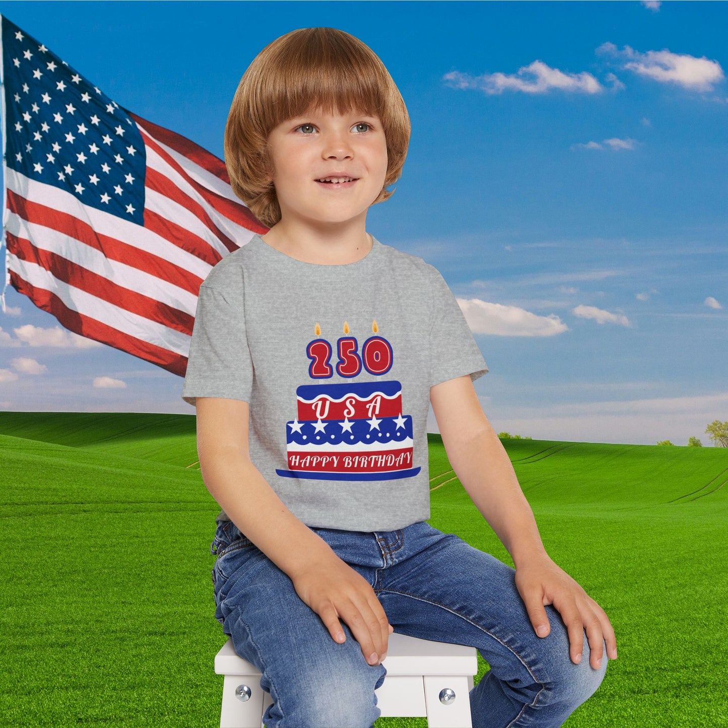 Happy Birthday USA Heavy Cotton™ Toddler T-shirt