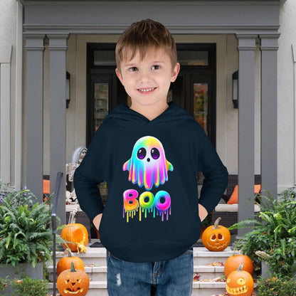 Neon Ghostly Boo Toddler Hoodie
