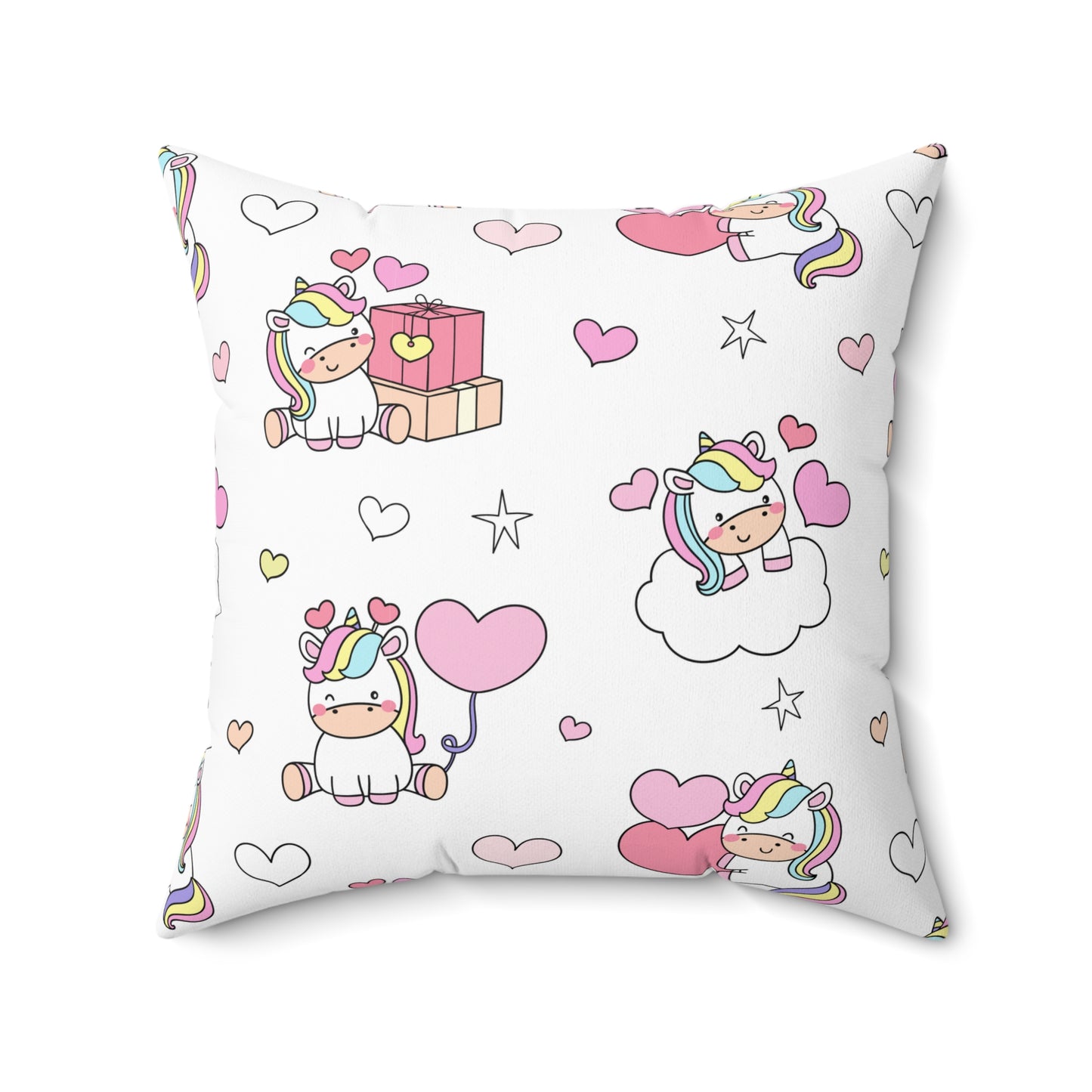 Unicorns of Love Throw Pillow