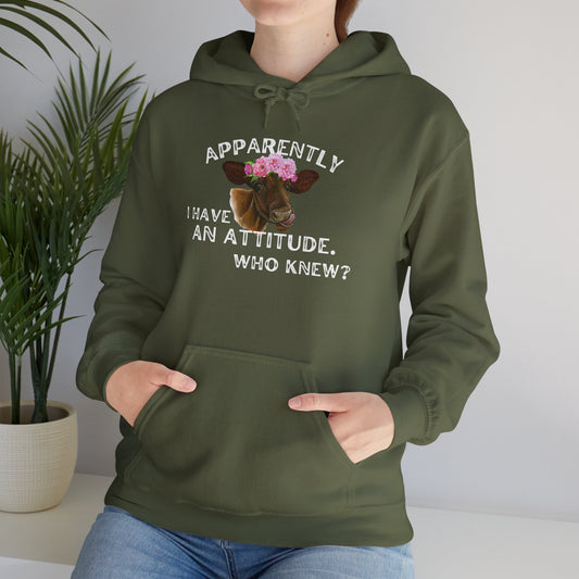 Apparently I Have An Attitude; Who Knew? Heavy Blend™ Hooded Sweatshirt