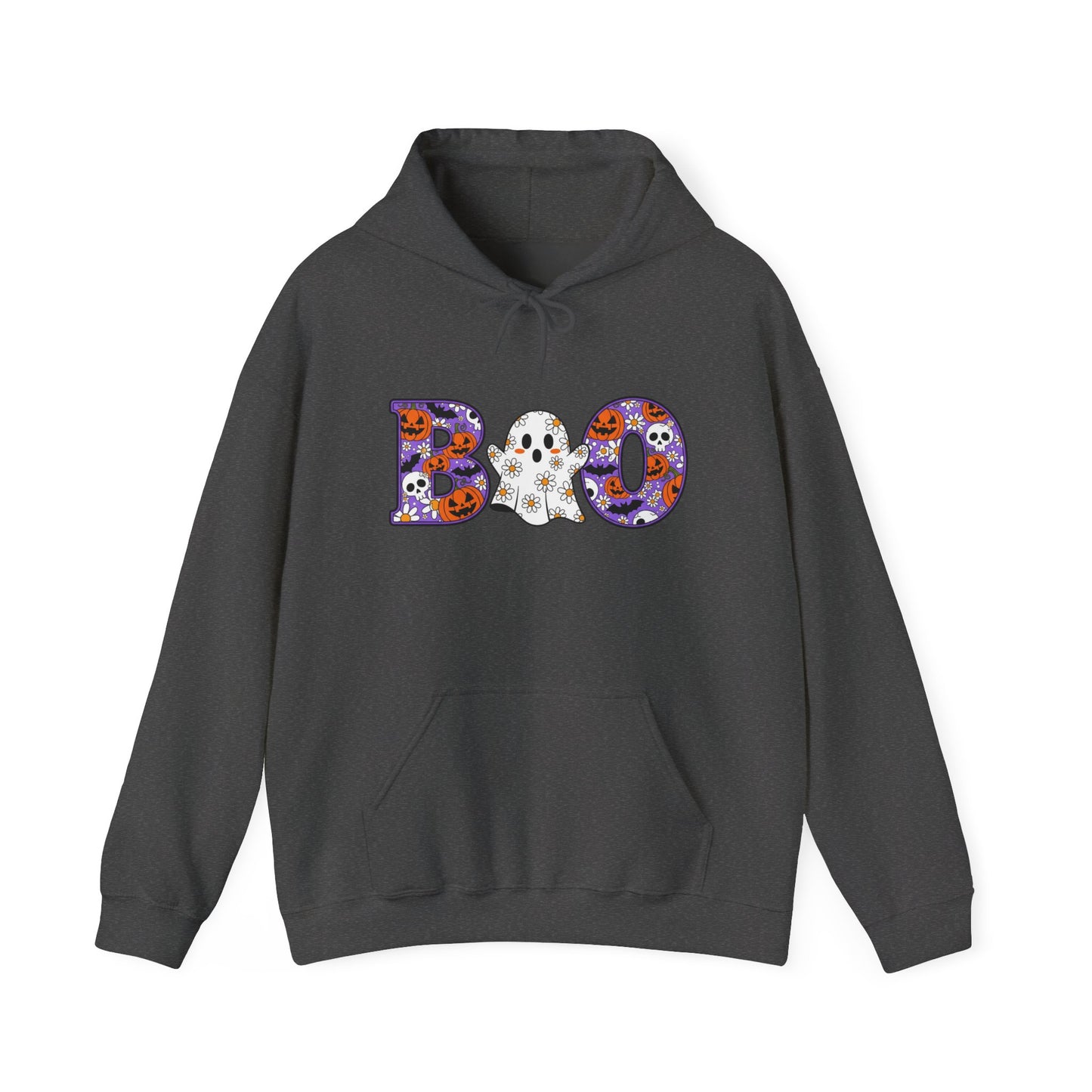 Cute Floral Boo w/Ghost Heavy Blend™ Hooded Sweatshirt