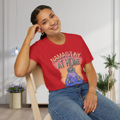 Namastay At Home Adult T-shirt