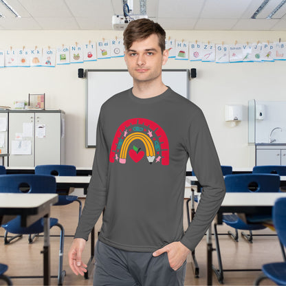 Rainbow Teacher Adult Long Sleeve Tee