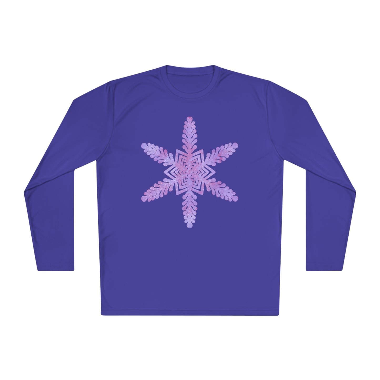 Large Snowflake 2 Adult Long Sleeve Tee