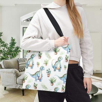 Adorable Dinosaurs Canvas Tote Bag