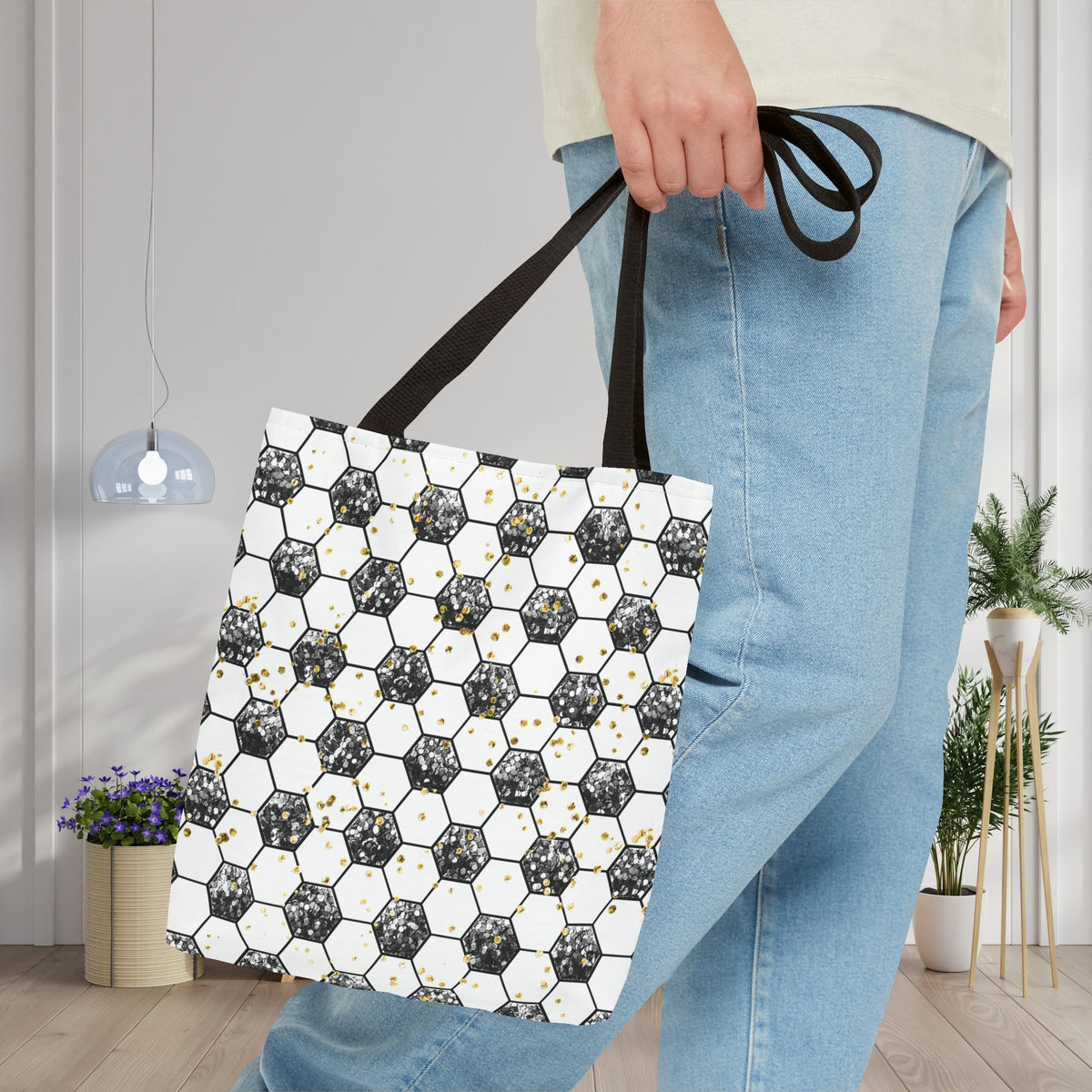 Soccer Gold Rush Canvas Tote Bag