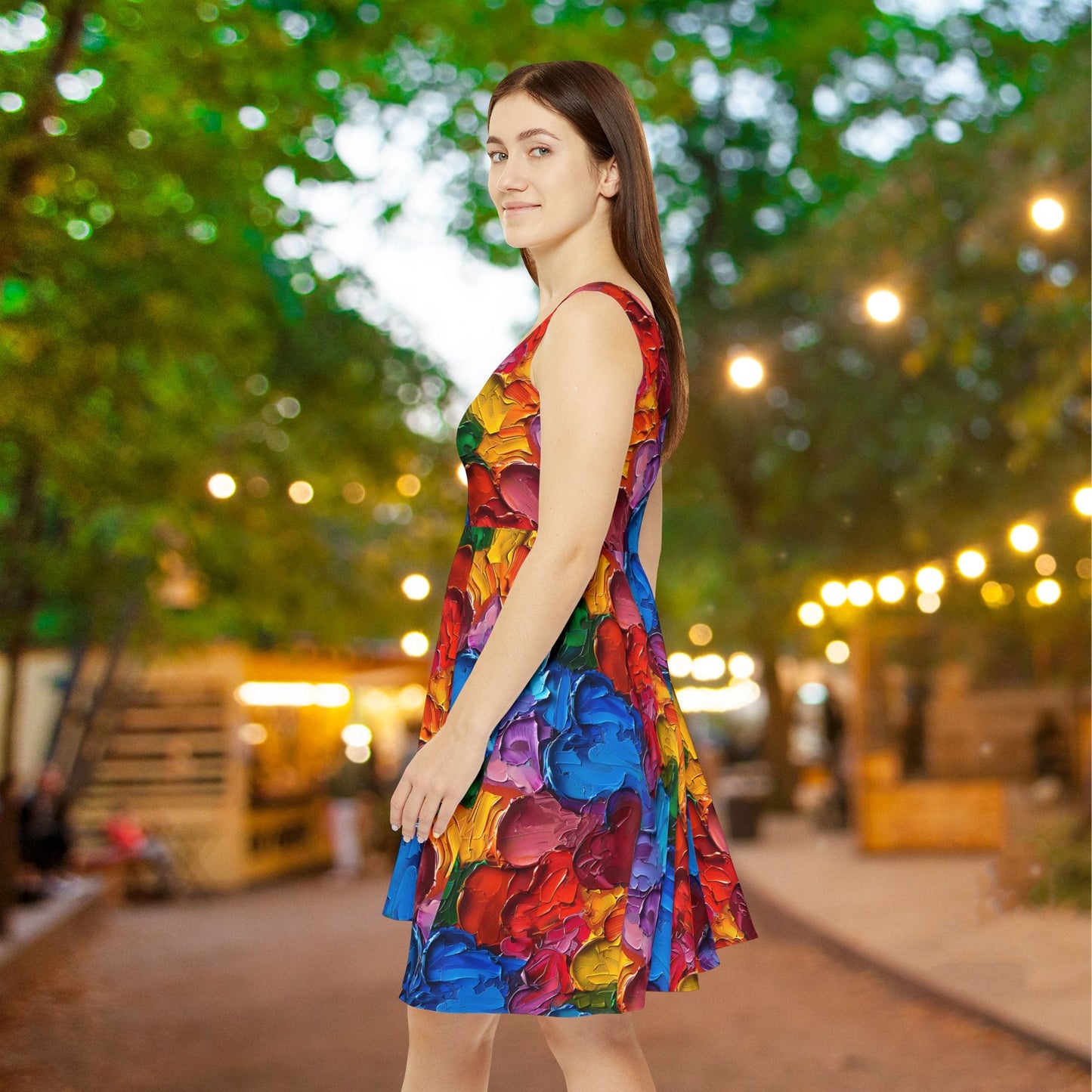 Palette Knife Hearts Women's Skater Dress