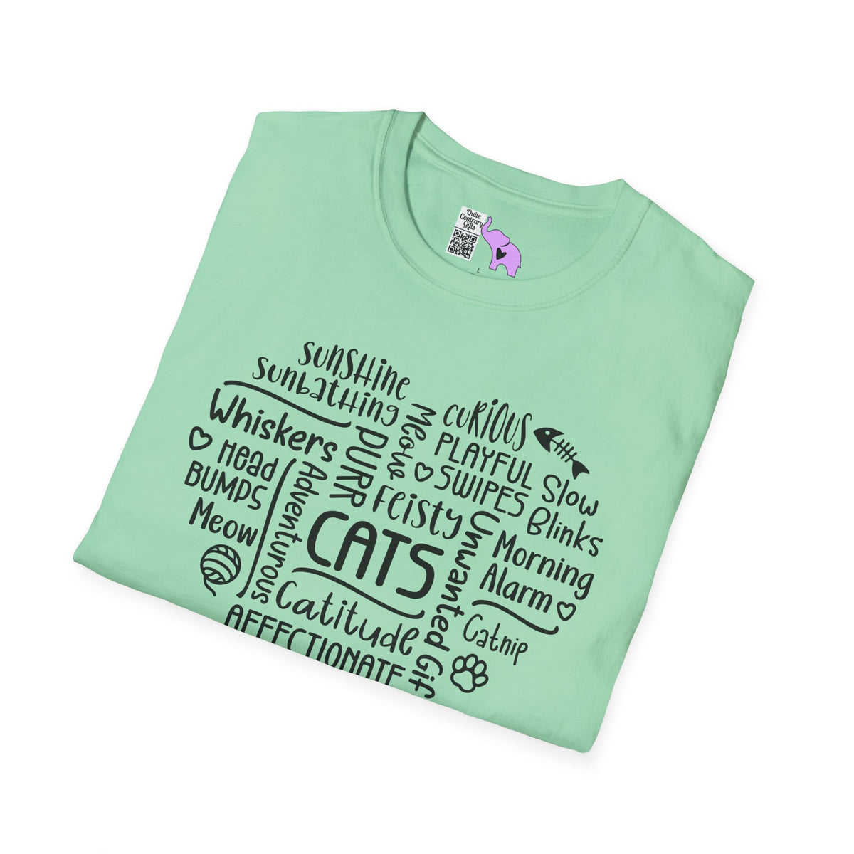 A Cat's Heart Adult T-shirt