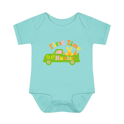First Time Hunter (Easter) Infant Baby Rib Bodysuit