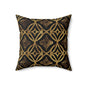 Golden Star Lattice Throw Pillow