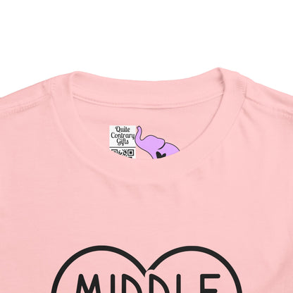 Middle Sister (Heart) Toddler Tee