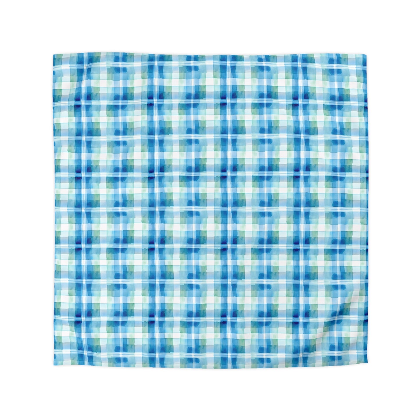 Ocean Sunset Plaid Microfiber Duvet Cover
