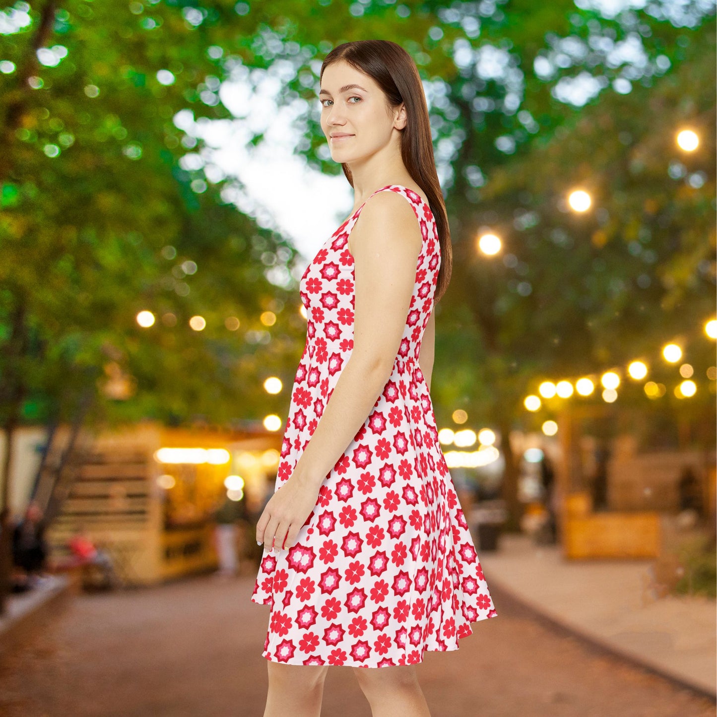 Scarlet Star Garden Women's Skater Dress