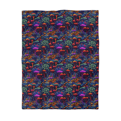 Trippy Mushrooms Microfiber Duvet Cover