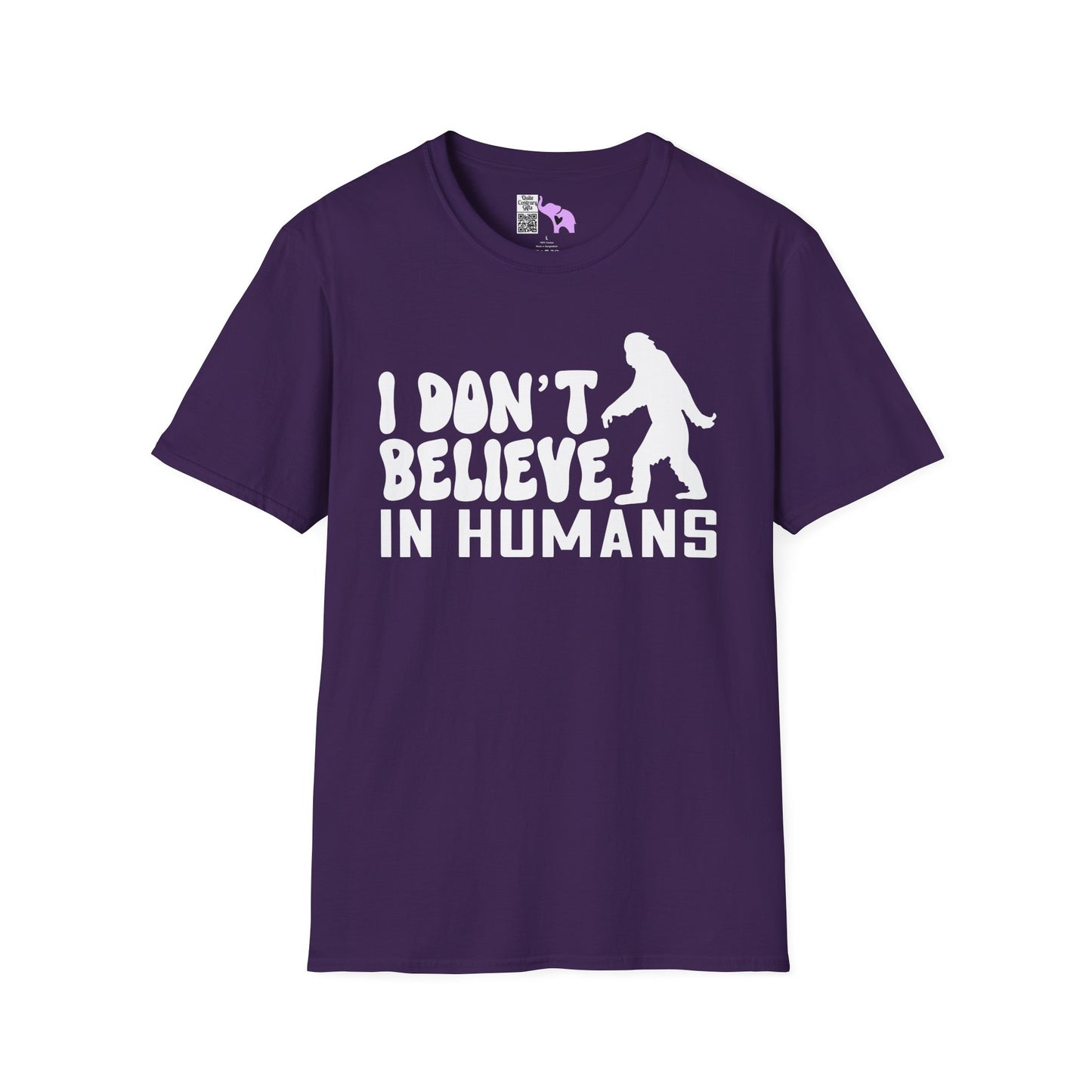 Bigfoot: I Don't Believe In Humans Adult T-shirt