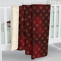 Crimson Gilded Daisies Fleece Blanket