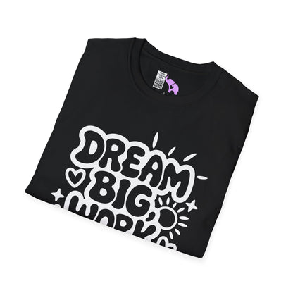 Dream Big Work Hard (Hearts) Adult T-shirt