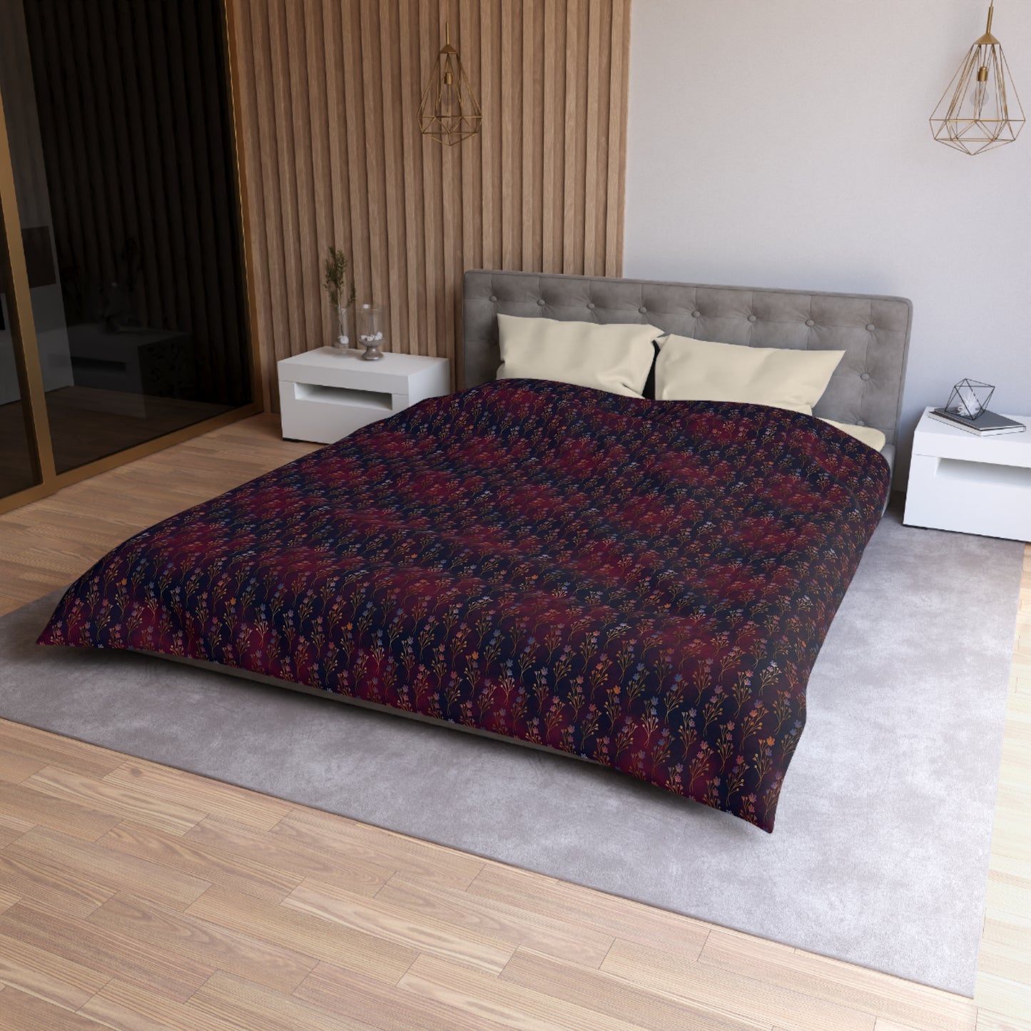Golden Grove Midnight Microfiber Duvet Cover
