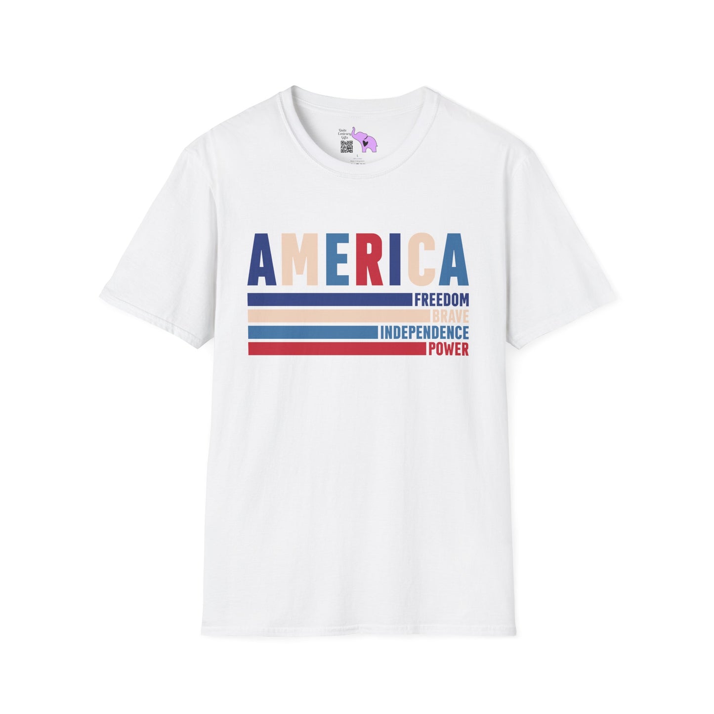 America Freedom Brave Independence Power Adult T-shirt