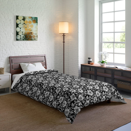Monochrome Paradise Bloom Comforter