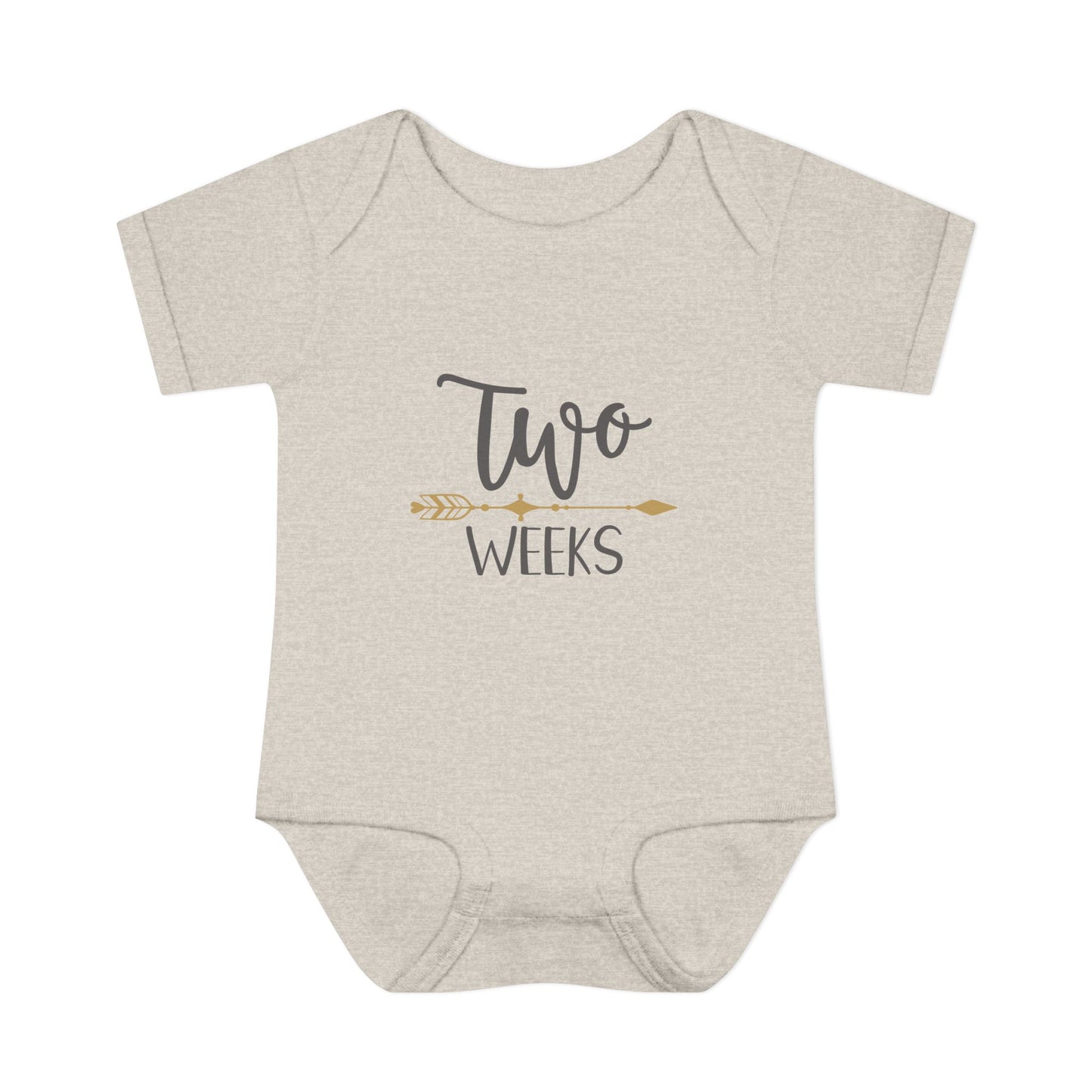 Golden Arrow Milestone Baby Bodysuit-Two Weeks