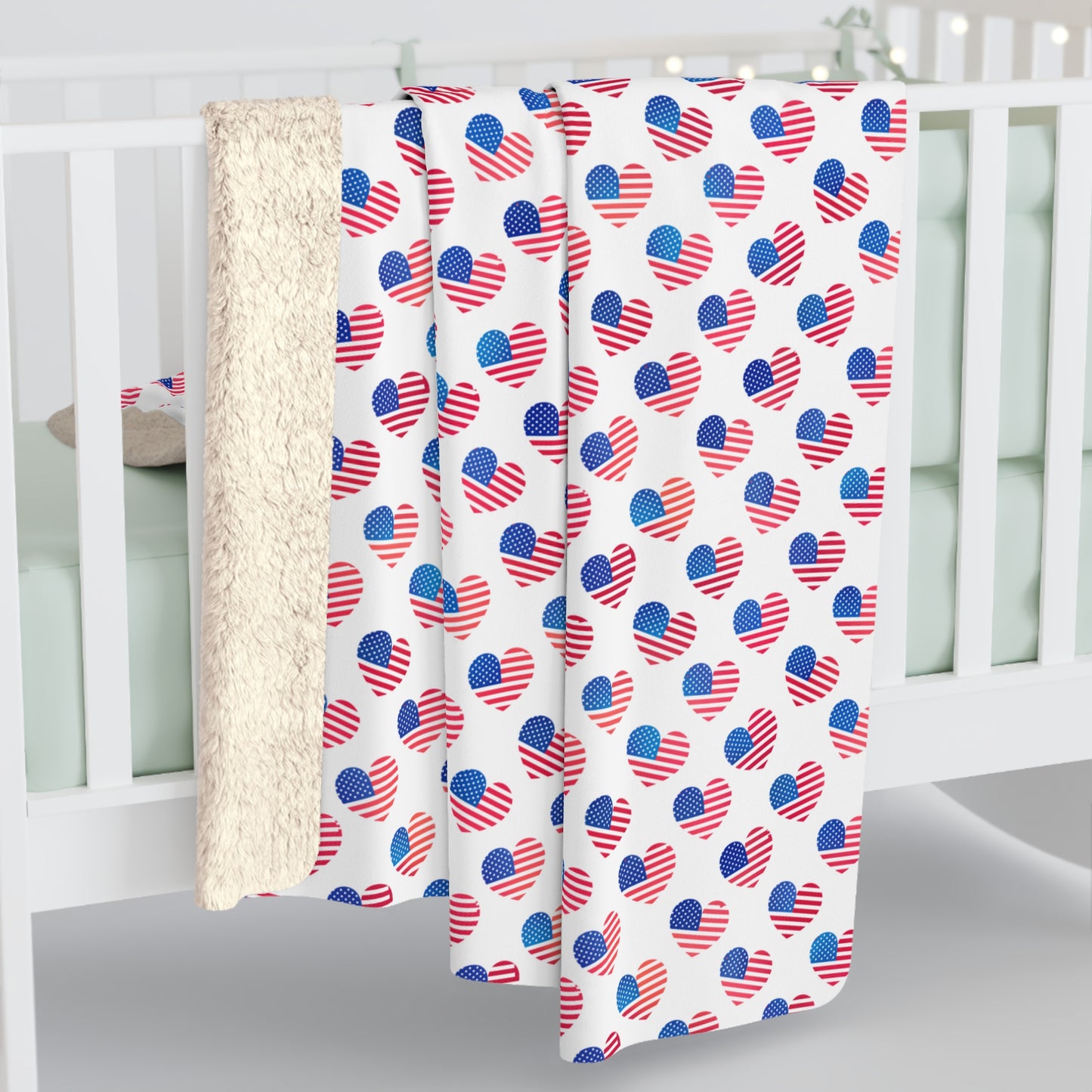 Hearts of Freedom Fleece Blanket